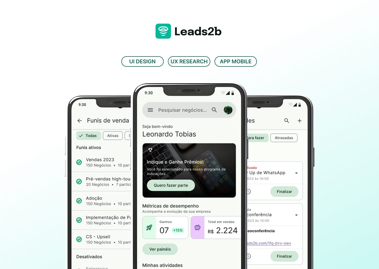 Capa do Case Leads2b App